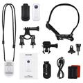 Cameră mini D100 2K cu accesorii - Alb / Negru