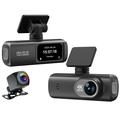 Cameră video duală pentru bord D191 MAX - 4K în față, 1080p în spate, WiFi, viziune nocturnă - Negru
