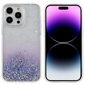 Husă Hibrid iPhone 14 Pro Max - Dfans Starlight Glitter - Violet