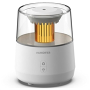 Umidificator cu ultrasunete/difuzor de uleiuri esențiale DP-160 cu efect de picături de ploaie - 320ml - Alb