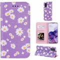 Husă Portofel Samsung Galaxy S20+ - Daisy Pattern - Violet