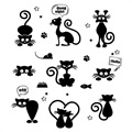 Sticker Decorativ Perete Pisică Neagră