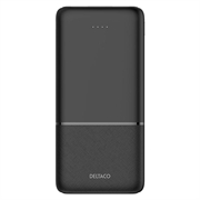 Baterie externă Deltaco de 10000mAh cu încărcare rapidă - Negru
