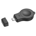 Deltaco AWC-102 Mini încărcător wireless pentru Apple Watch - USB-C - Negru