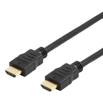 Cablu HDMI 2.0 de mare viteză Deltaco cu Ethernet - 1m - negru