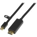 Cablu de monitorizare Deltaco Mini DisplayPort / Hdmi cu audio - 3m - negru