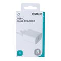 Deltaco Încărcător de perete USB-C cu Power Delivery - 20W - Alb