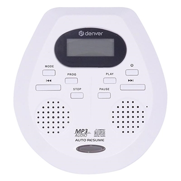 Denver DMP-395W Player CD/MP3 portabil - alb