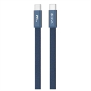 Cablu USB-C Devia Ultra3 din metal plat împletit, 240W - 1.5m - albastru