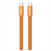 Cablu USB-C Devia Ultra3 din metal împletit, plat, 240W - 1.5m - portocaliu