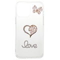 Husă TPU iPhone 13 Mini - Diamond Decor - Inimă