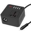 Invertor de putere auto cu afișaj digital / Convertor DC la AC - 150W - Negru