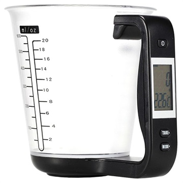 Cântar Bucătărie cu Pahar Gradat Digital TY-C01 - 1000g - Negru