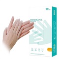 Disposable PVC Gloves - L - 100 Pcs. - Transparent