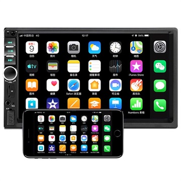 Auto Stereo Bluetooth Double Din cu Touchscreen si Cameră Spate - 7" (Ambalaj Vrac Acceptabil)
