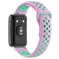 Curea de Sport Silicon Bicolor - Huawei Watch Fit - Roz / Turcoaz