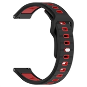 Curea de Sport Silicon Bicolor - Garmin Vivoactive 6 - Negru / Roșu