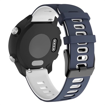 Curea de Sport Silicon Bicolor - Garmin Vivoactive 4 - Albastru / Alb