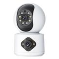Cameră de securitate WiFi de 4 MP cu două lentile, urmărire 360, audio bidirecțional