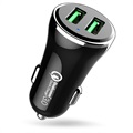  Încărcător Auto Dual-Port Quick Charge 3.0 Car 36W - Negru