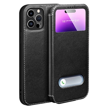 iPhone 16 Pro Max Husă din piele cu dublă vedere
