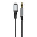 Dudao L11ProT USB-C la cablu minijack - Type-C/3.5mm - 1m - Negru