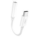 Dudao L16CPro Adaptor audio USB-C la 3.5mm - alb