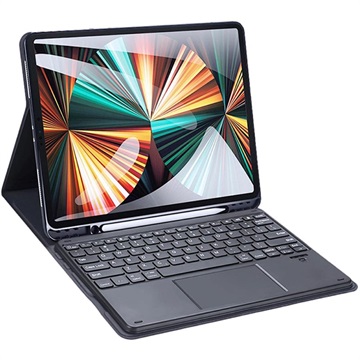 Husă cu Tastatură Bluetooth iPad Pro 12.9 2020/2021/2022 - Dux Ducis (Ambalaj Deschis - Satisfăcător) - Negru
