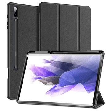 Husă Folio Pliabilă Samsung Galaxy Tab S7+/S8+ - Dux Duxis Domo - Negru