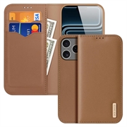 Husă Piele Portofel iPhone 18 Pro - Dux Ducis Hivo - Maro