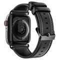 Curea Piele Dux Ducis - Apple Watch Series 9/8/SE (2022)/7/SE/6/5/4/3/2/1 - 41mm/40mm/38mm - Negru