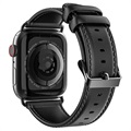 Curea Piele Dux Ducis - Apple Watch Series 10/9/8/SE (2022)/7/SE/6/5/4/3/2/1 - 42mm/41mm/40mm/38mm - Negru