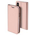 Husă cu rabat pentru iPhone X / iPhone XS Dux Ducis Skin Pro Series - Aur roz