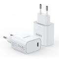 Încărcător de perete mini Duzzona T11 20W USB-C PD - priză UE - alb