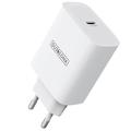 Încărcător rapid de perete Duzzona T3 20W cu USB-C PD - priză UE - alb
