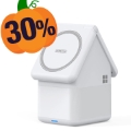 Duzzona W20 Stație de încărcare wireless 4 în 1 cu lumină de noapte - 15W - Alb