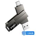 Unitate flash EAGET CF33 2-în-1 USB 3.2 Tip A/USB-C – 128 GB - Negru