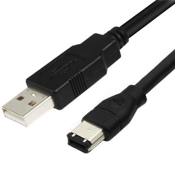 ERE Cablu adaptor USB la FireWire 1394 pentru dispozitive audio/video - 1.8m - Negru