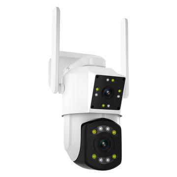ESCAM PT210 Cameră PTZ cu două obiective, audio bidirecțional și vedere nocturnă color - 3MP, WiFi