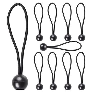 Corzi elastice pentru cort cu minge de plastic - 10 buc