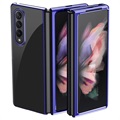 Husă Samsung Galaxy Z Fold3 5G - Electroplated Frame - Albastru