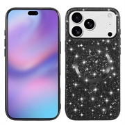 Husă cu sclipici electrolizat iPhone 17 Pro - compatibilă cu MagSafe - Negru