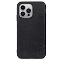 Husă Piele iPhone 14 Pro Max - Elegant - Negru