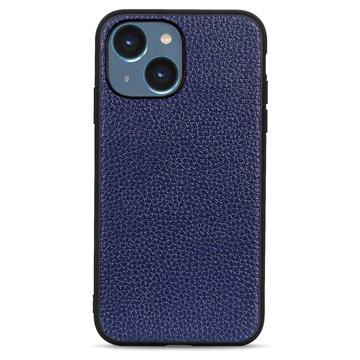 Husă Piele iPhone 14 Plus - Elegant - Albastru