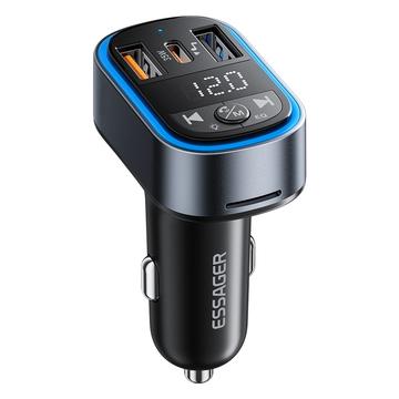 Încărcător auto Essager ECCFM-CT0G-P 35W cu transmițător FM Bluetooth - Gri
