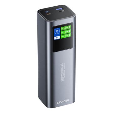 Essager EDY140W-CH0G-Z 27000mAh Power Bank cu Smart Chip - Gri