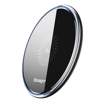 Pad Încărcare Rapidă Wireless Qi Essager - Mirror - 15W - Negru