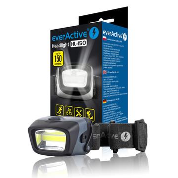 EverActive HL-150 LED Headlamp w. 3 moduri de iluminare - 150 Lumeni