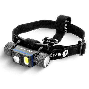 EverActive HL-2000R Force PRO Lampă frontală LED reîncărcabilă - 2000 lumeni, IPX8 - Negru