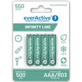 EverActive Infinity Line EVHRL03-550 Baterii reîncărcabile AAA 550mAh - 4 bucăți.